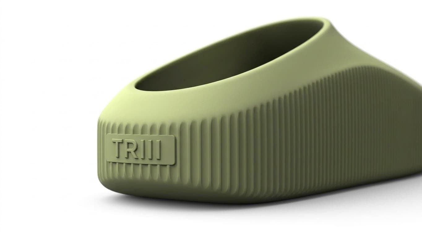 TRIII heel logo detail